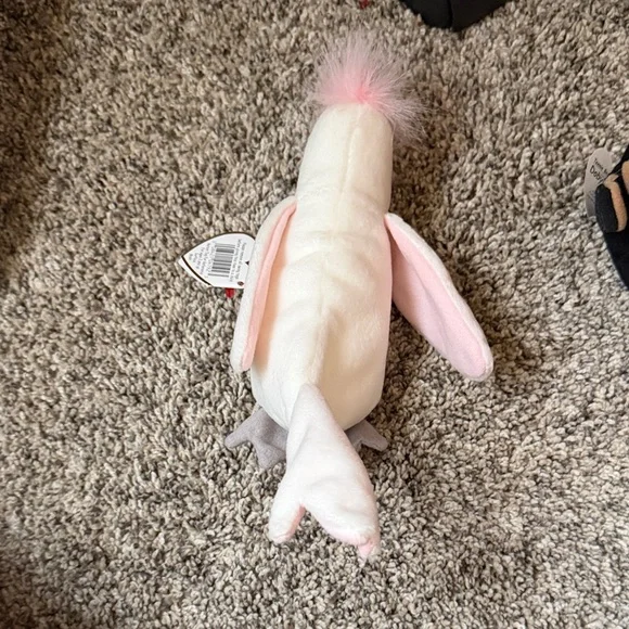 Ty Plush Bird - White and Pink